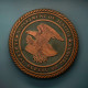 An American flag and the seal for the Federal Bureau of Prisons