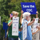 A rally On Tuesday outside the CDC against potential budget cuts.