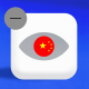 Illustration of an app icon with an eye in the center of it