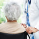Doctor help Asian elderly woman disability patient in nursing hospital, medical concept.