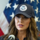 Homeland Security Secretary Kristi  Noem speaks in Los Angeles on Thursday, June 12, 2025.