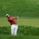 Image: Scottie Scheffler of the United States plays a shot 