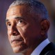 A split composite image of President Donald Trump, left, and Barack Obama.