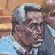 Sean Combs sits in court surrounded by people