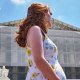 Mairelise Robinson, a U.S. citizen who is 6 months pregnant, attends a protest in support of birthright citizenship
