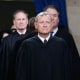 Supreme Court Chief Justice John Roberts and other Supreme Court justices arrive ahead of the 60th inaugural ceremony at the Capitol on Jan. 20, 2025.