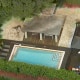 An aerial view of the home and pool where the four-year-old drowned in El Portal, Fla.