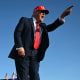 Image: donald trump iow rally red maga hat politics political politician