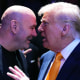 President Donald Trump and UFC President and CEO Dana White on April 12, 2025 in Miami.  