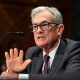 Jerome Powell speaking as he testifies  