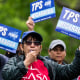Demonstrators rally in support of Temporary Protected Status for Nicaragua, Honduras, Guatemala, and El Salvador in 2023.
