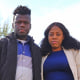 Kevenson Jean and Sherlie Jean pose next to one another