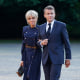 France's President Emmanuel Macron and his wife Brigitte Macron.