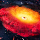 Artist representation of CAPERS-LRD-z9, home to the earliest confirmed black hole.