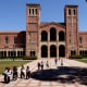 Students in front of Royce Hall  on the UCLA campus in Westwood on August 7.