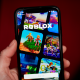The Roblox app on a smartphone 