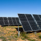 A view of solar panels outside
