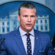 Image: Defense Secretary Pete Hegseth speaks during a news conference 
