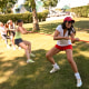Anu Duggal playing tug of war