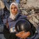 Chris Hayes; A camera belonging to Palestinian photojournalist Mariam Dagga who was killed in an Israeli strike.