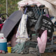 Objects of person facing homelessness.