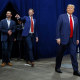 Former President Trump Holds Iowa Caucus Night Event In Des Moines