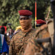 Burkina Faso President Ibrahim Traore at a ceremony in Ouagadougou on Oct. 15, 2022. 
