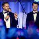 Vice President-elect JD Vance speaks as Charlie Kirk looks on during the Turning Point USA Inaugural-Eve Ball on Jan. 19, 2025.