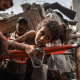 11-year-old Palestinian Marah rescued alive after an Israeli attack in Gaza