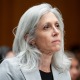 Susan Monarez seated during a hearing