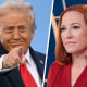 President Donald Trump; MSNBC's Jen Psaki.