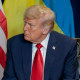 Volodymyr Zelenskyy speaks during a bilateral meeting with Donald Trump.