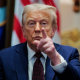 President Donald Trump calls on a reporter during a Cabinet meeting on Aug. 26, 2025.