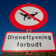 Drone flying prohibited sign