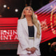 Erika Kirk during the memorial service