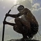 A man cools off with a hose during a heatwave in Ajmer, India, in June 2024.