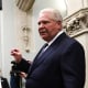 Doug Ford, Ontario's premier, speaks to members of the media on Parliament Hill in August.