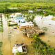 An aerial view of flooding in St. Elizabeth, Jamaica.