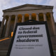 A view of a "closed sign" as the 23rd day of the ongoing federal government shutdown.