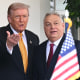 President Donald Trump greets Hungarian Prime Minister Viktor Orban 