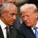 Barack Obama with Donald Trump.