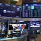Traders work on the floor of the New York Stock Exchange.