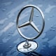 A Mercedes-Benz hood ornament.