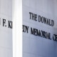 The words "The Donald" on the wall of The John F. Kennedy Memorial Center for the Performing Arts on Dec. 19. 