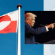 Photo illustration of Trump and map of Greenland