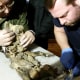 The autopsy of the Tumat-1 wolf puppy, when a fragment of a woolly rhinoceros tissue was found in the stomach
