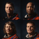 NASA Artemis II crew from left: Commander Reid Wiseman, Pilot Victor Glover, and Mission Specialists Christina Koch and Jeremy Hansen.