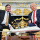 Gustavo Petro, left, and Donald Trump both seated in the Oval Office