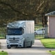 A storage van leaves the gates of Royal Lodge in Windsor Great Park, the former home of Andrew Mountbatten-Windsor, on Feb. 4, 2026 in Windsor, England.