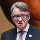 British Ambassador to the United States, Peter Mandelson speaks during the rededication ceremony of the George Washington Statue in the National Gallery in London, in June 2025.